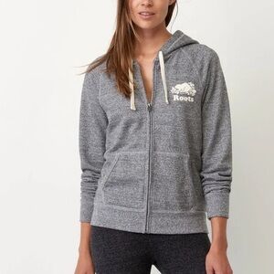ROOTS Original Women’s Grey Zip-Up Hoodie, Size XS